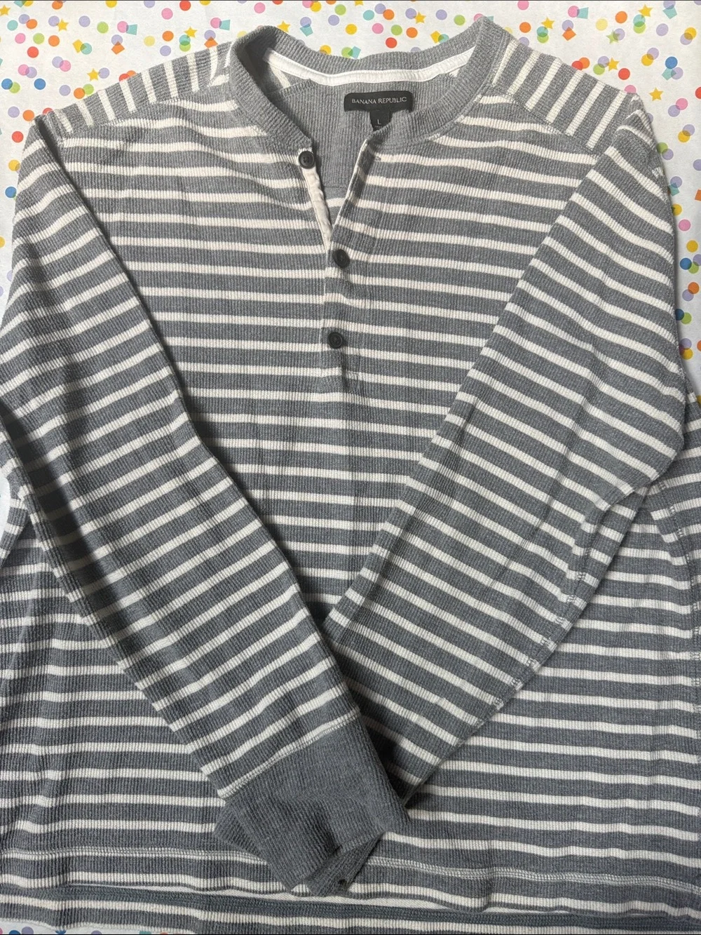 Men’s Banana Republic Quarter-Button Long Sleeve